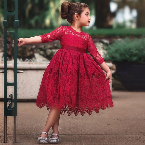 Girls Red Holiday Dress - Picture 1 of 1